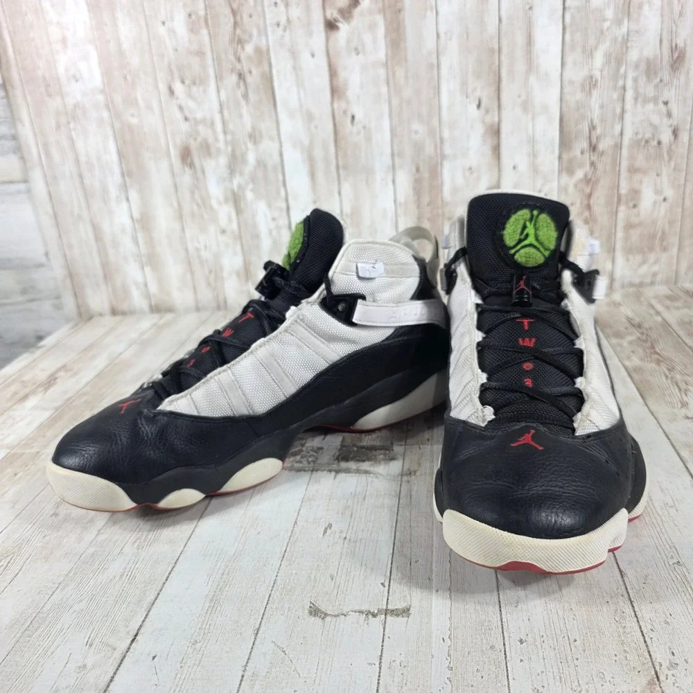 Air Jordan 6 Rings Mens Sz‎ 10.5 Black White Red Basketball Shoes 322992008